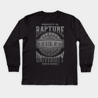 Rapture Univeristy (silver version) Kids Long Sleeve T-Shirt